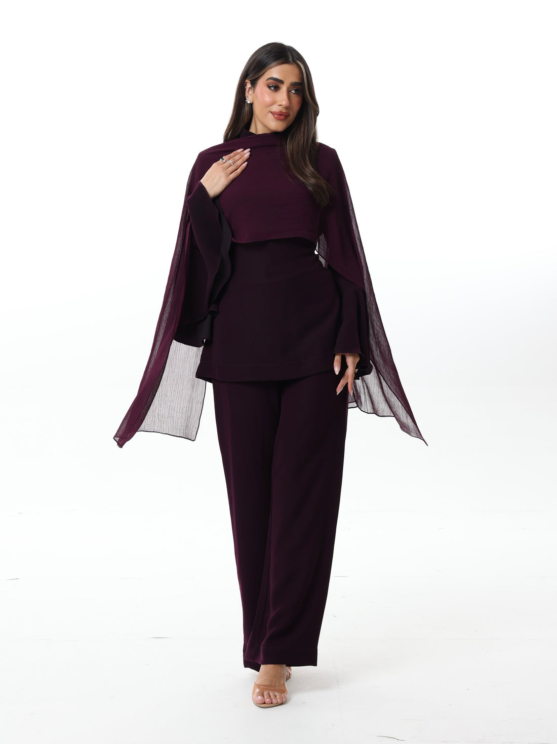 Dark Purple Frill Top