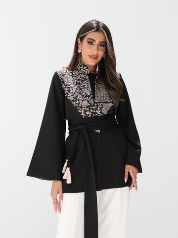 All Eyes On You Kimono In Black