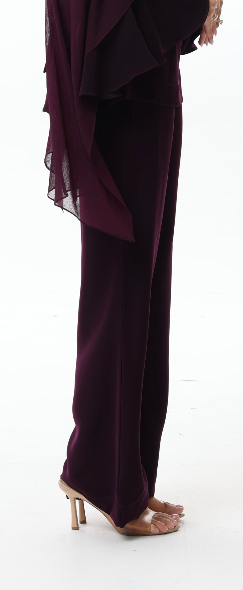 Dark Purple Tailored Pants