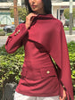 Burgundy Etoile Shawl Top