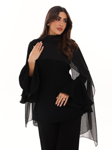 Black Frill Top