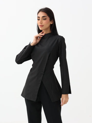 The Office Top ( Baby Pink Stripes )