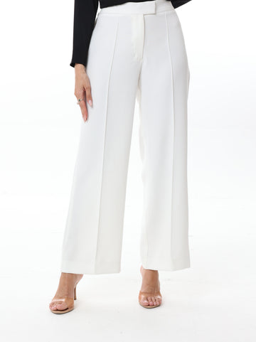 White Basic Pants