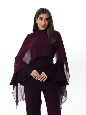 Dark Purple Frill Top