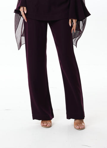 Dark Purple Tailored Pants
