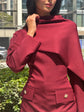 Burgundy Etoile Shawl Top