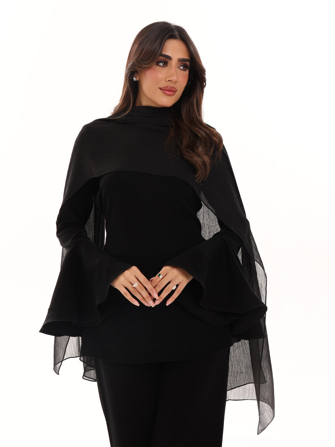 Black Frill Top