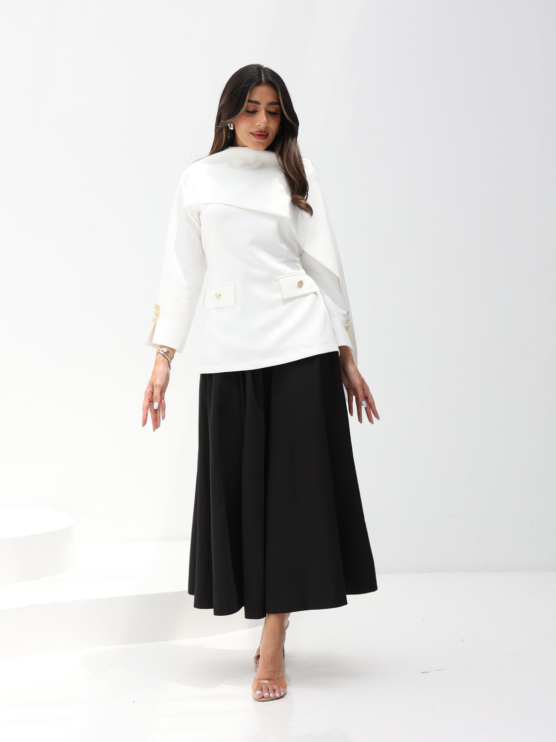 Off White Etoile Shawl Top