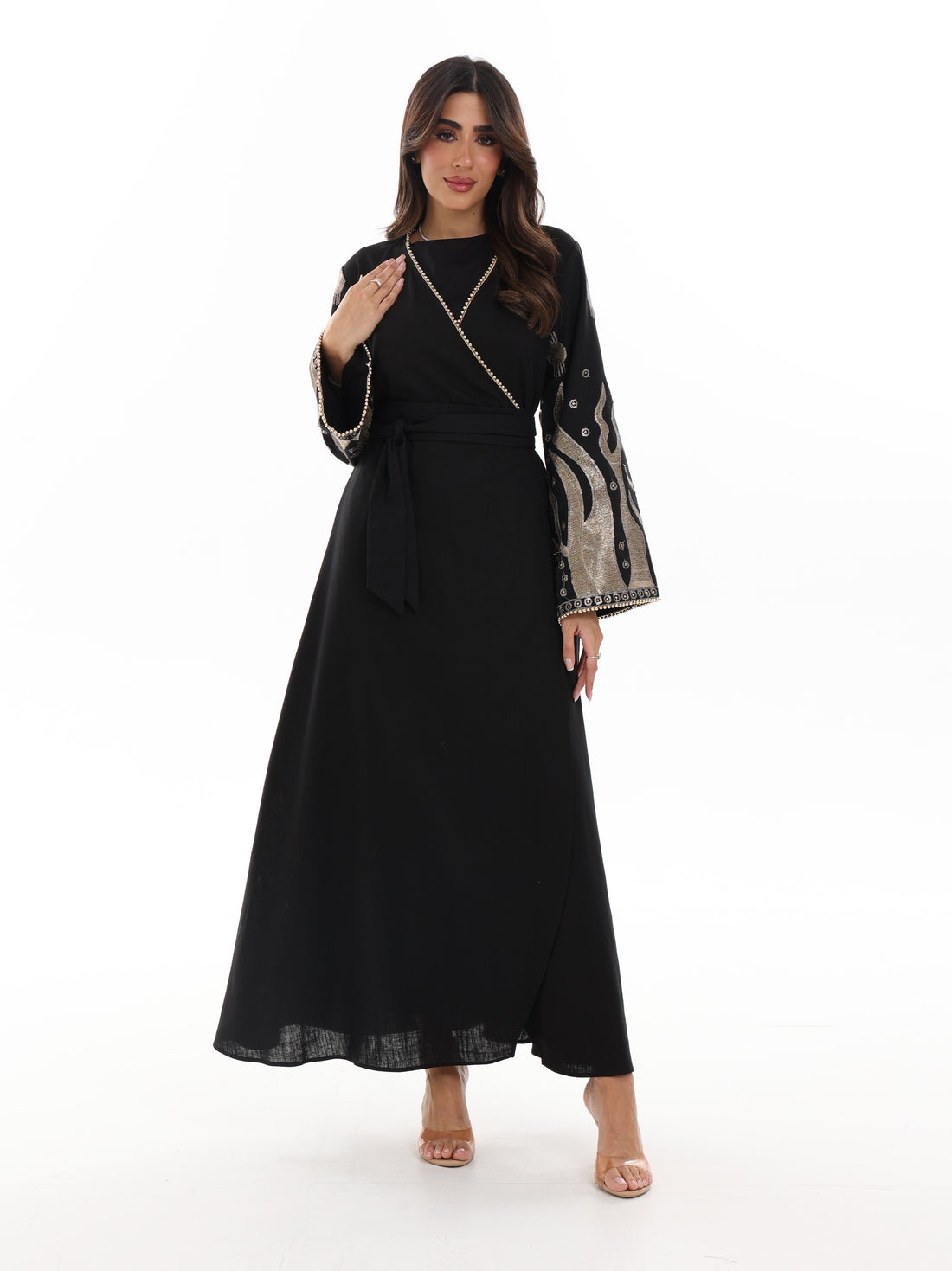 Black Solace Wrap Dress