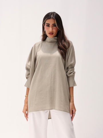 Beat the Heat Top in Greige