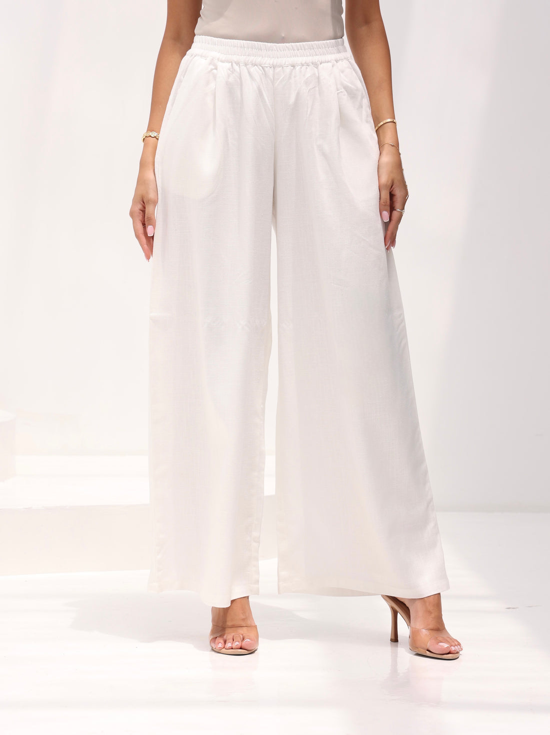 Made for Modesty Linen Pants in White