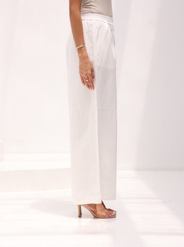 Made for Modesty Linen Pants in White