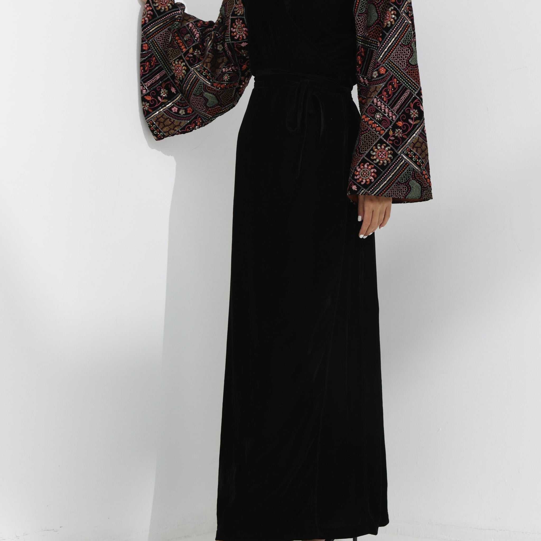 The Velvet Weave Wrap Dress