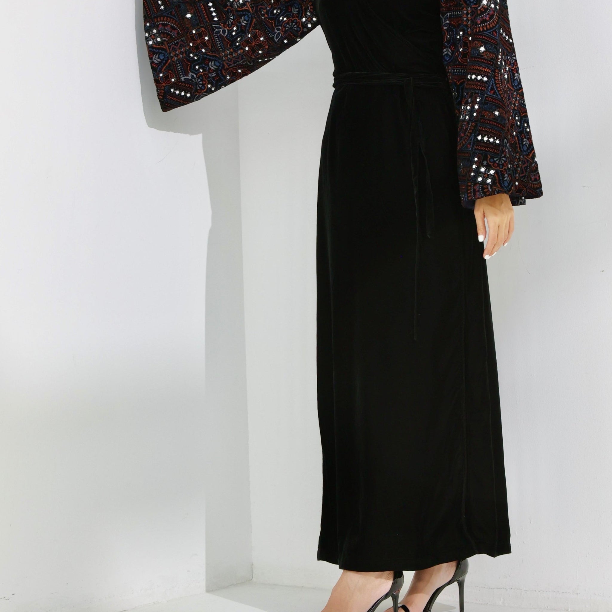 The Velvet Weave Wrap Dress