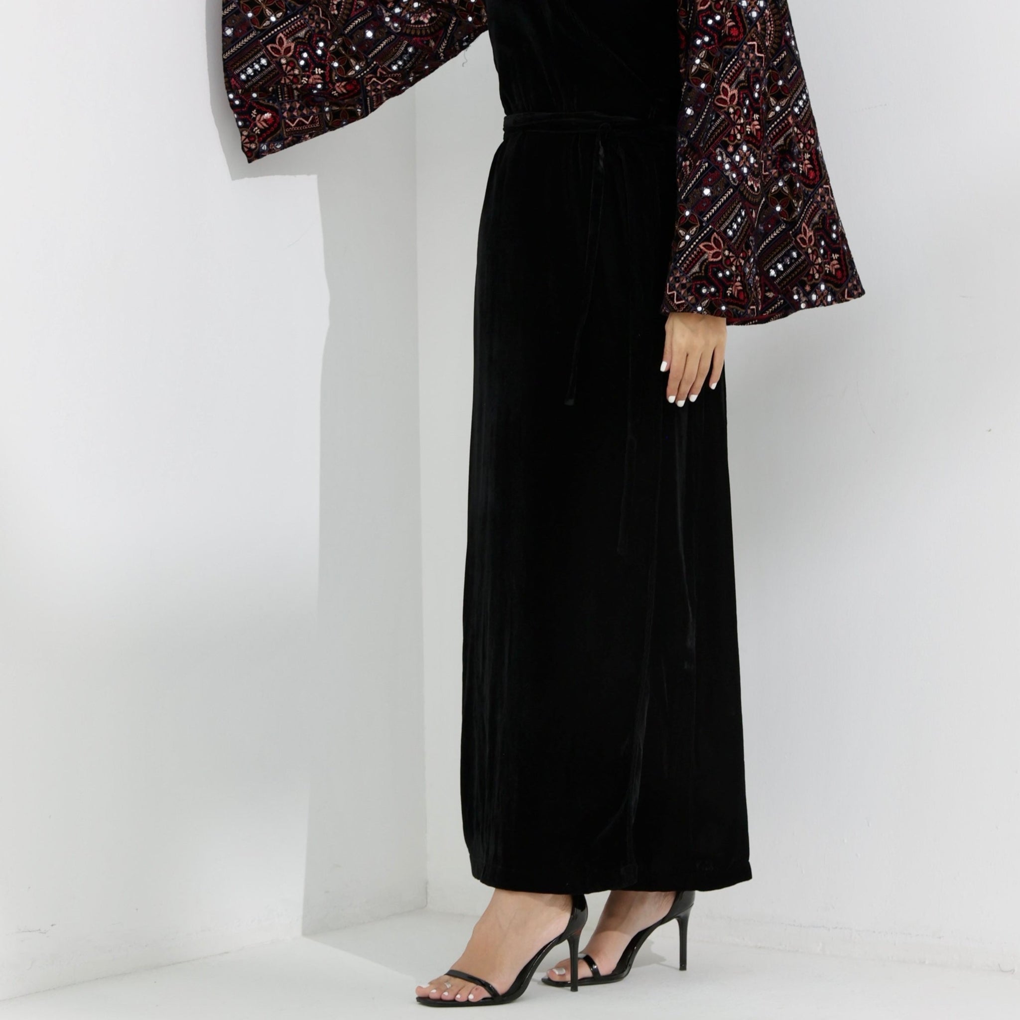 The Velvet Weave Wrap Dress