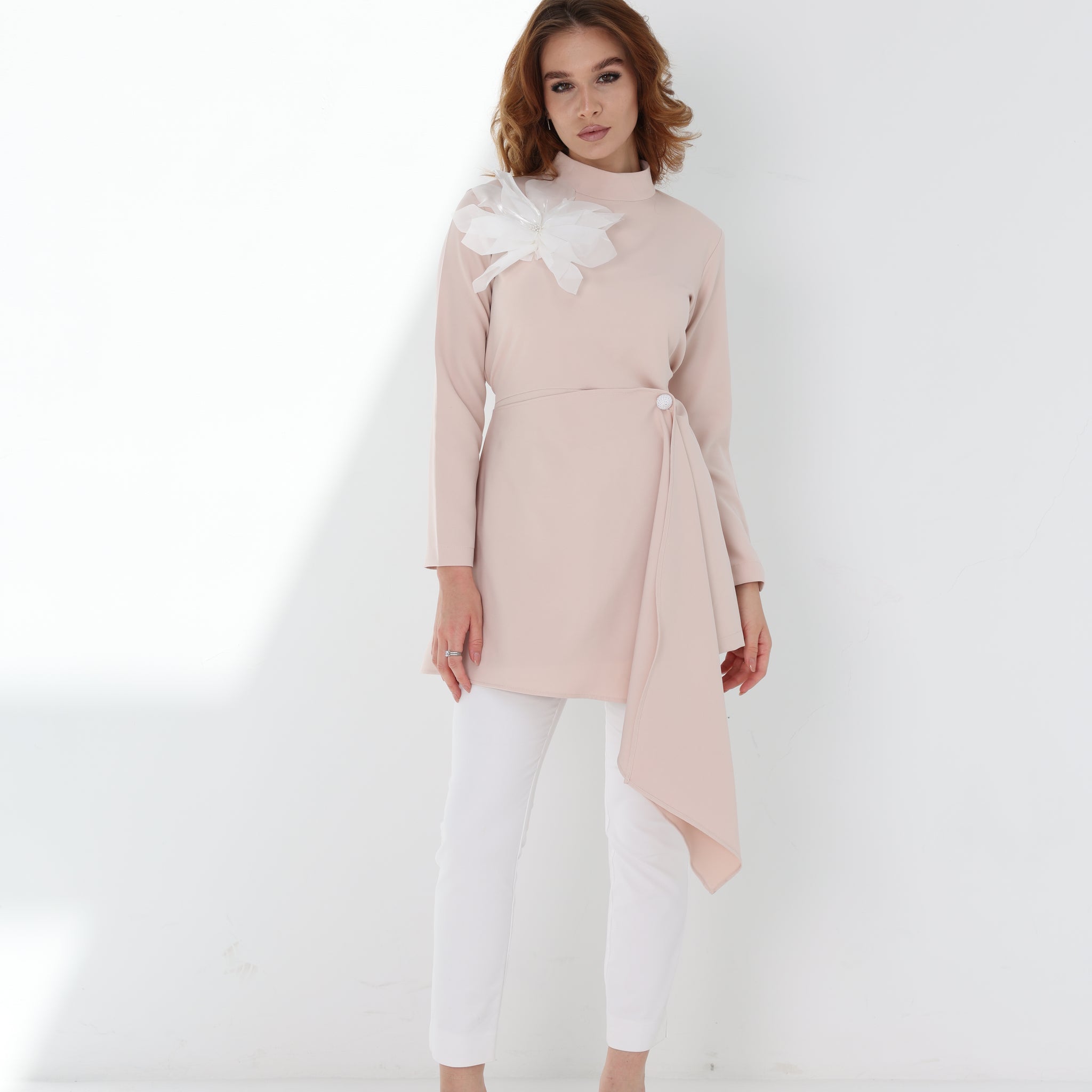 Peach Flora Top