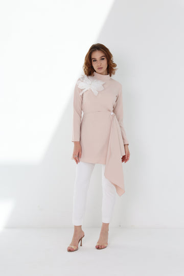 Peach Flora Top