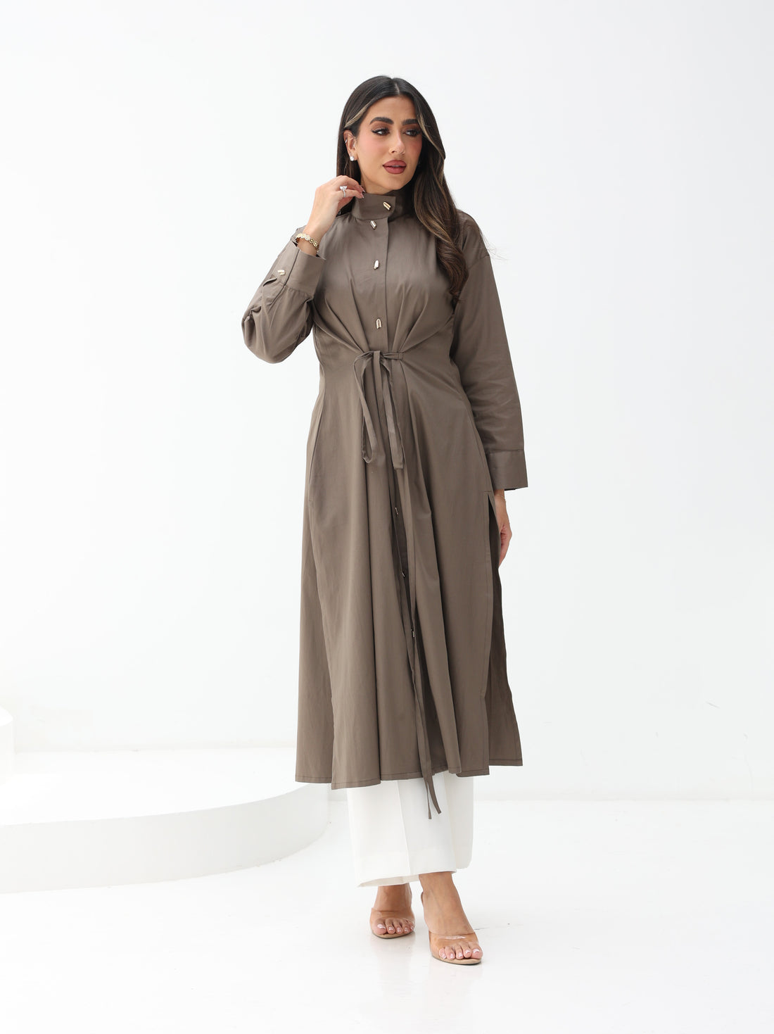 The Put Together Shirt - Brown