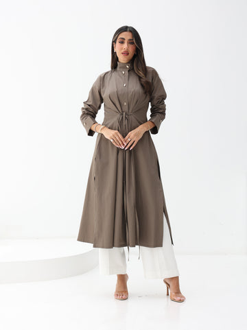 The Put Together Shirt - Brown